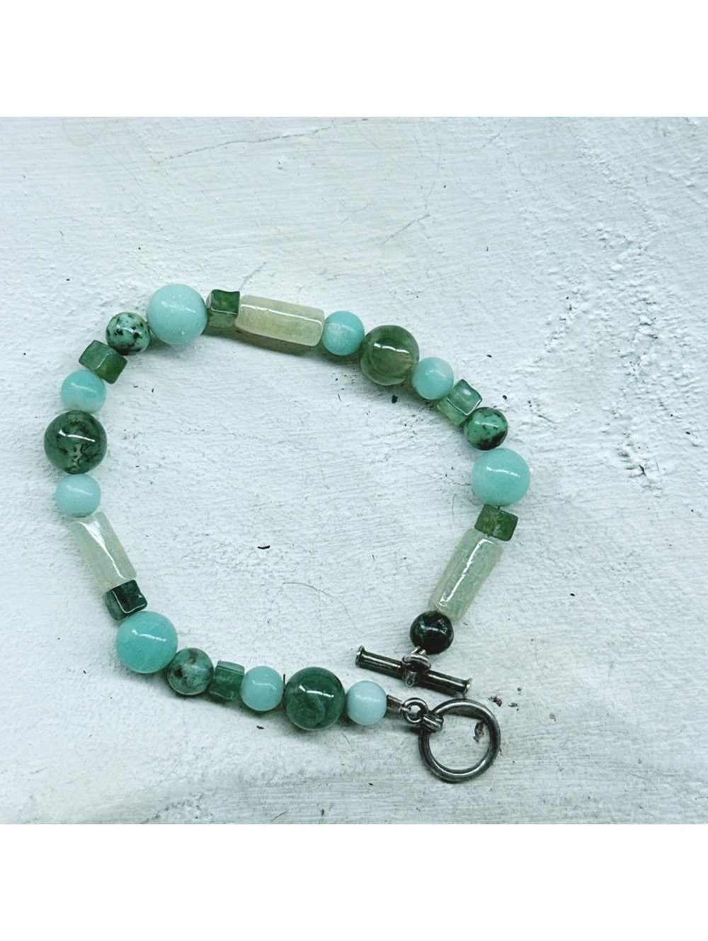 1041mc. Green Stone Bracelet